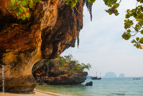 Phra Nang Cave. Peninsula of Railay. Krabi, Thailand. photo