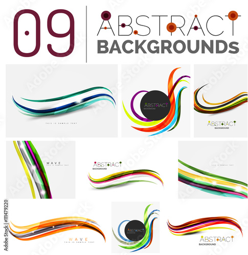 Set of abstract backgrounds