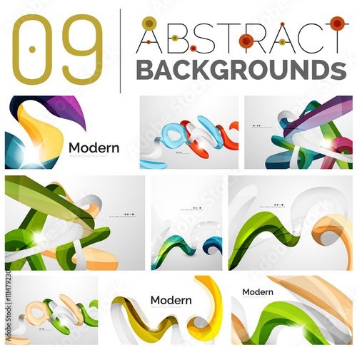 Set of abstract backgrounds