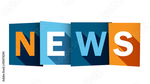 NEWS Overlapping Letters Vector Icon