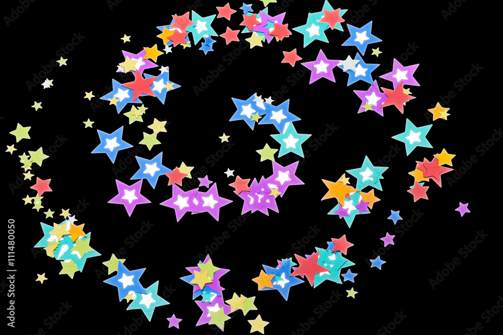 star shape decoration on dark background.