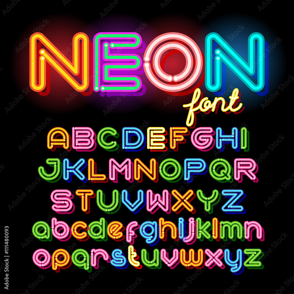 Round Neon Font Round Neon Font
