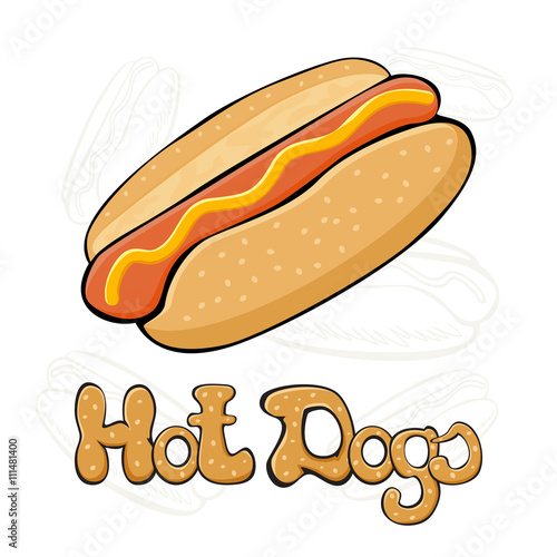 Hot dog on white background © losw100