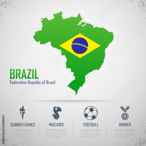 Brazil Infographics. Flag o...