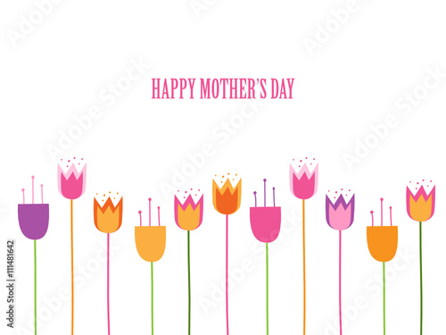 "HAPPY MOTHER'S DAY" Card with Flowers