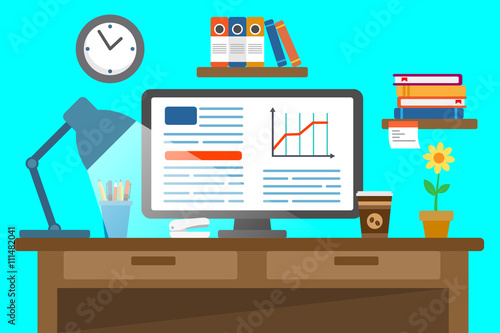 Desktop. Office desk.