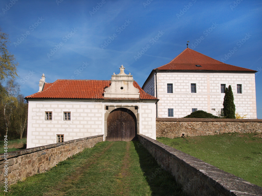 Renaissance water fort Novy Hradek Krcinov in Czech republic