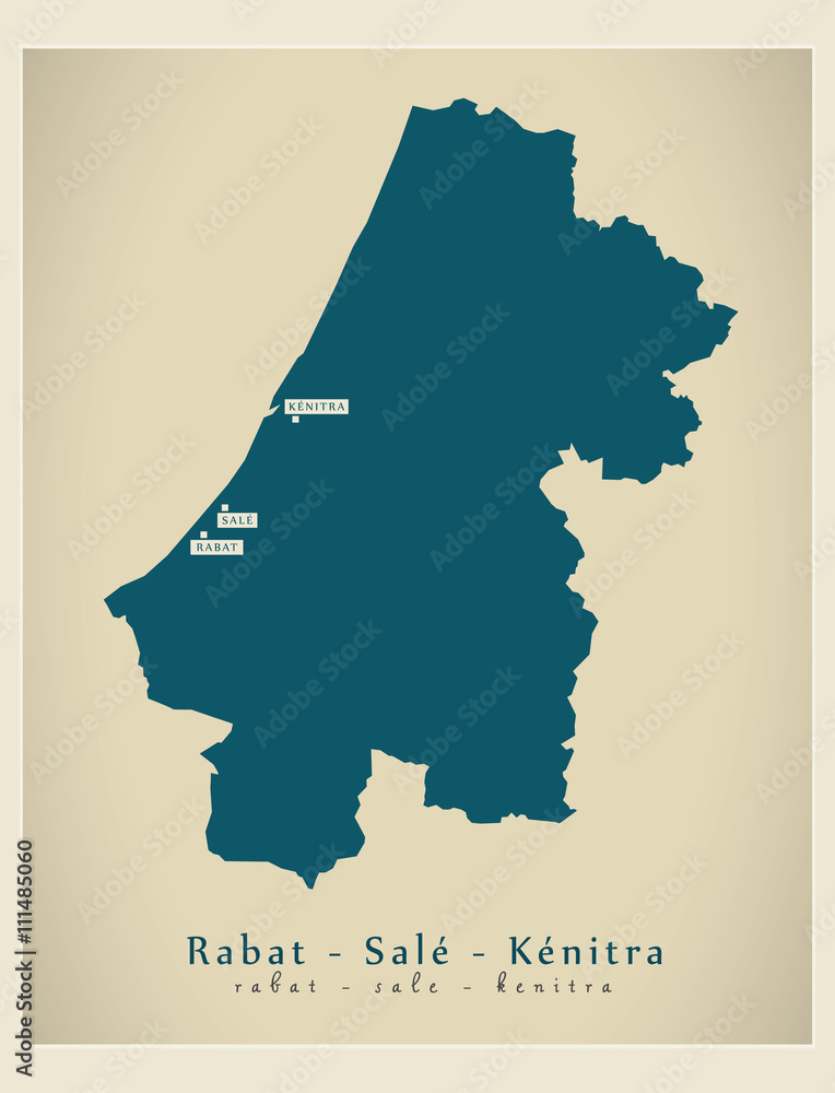 Modern Map - Rabat - Sale - Kenitra MA