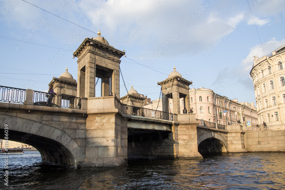 Мост Ломоносова через реку Фонтанку, Санкт-Петербург