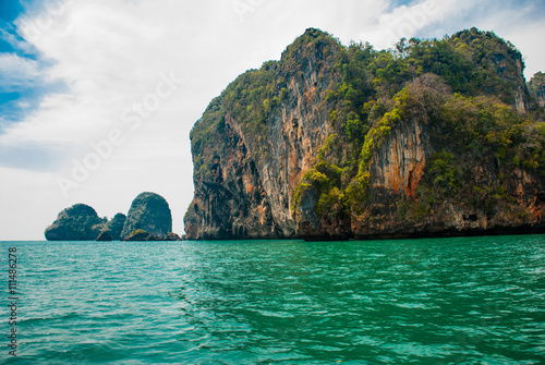 Beautiful island and rocks. Krabi, Thailand. photo