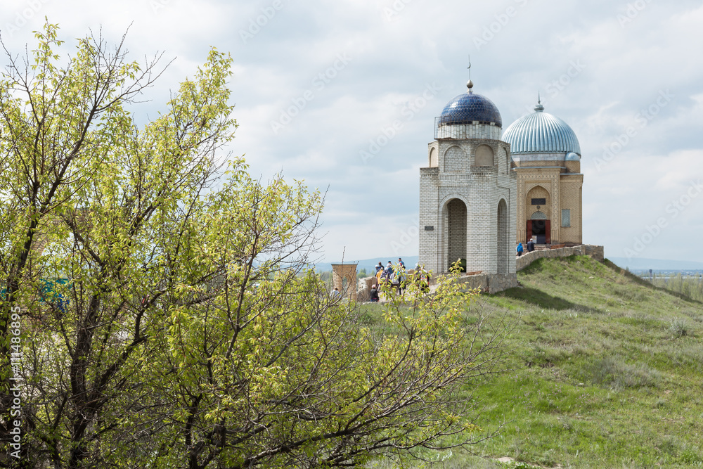 Traditional Muslim mausoleum in the medieval style, Kazakhstan