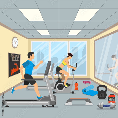 Fitness and Gym Concept