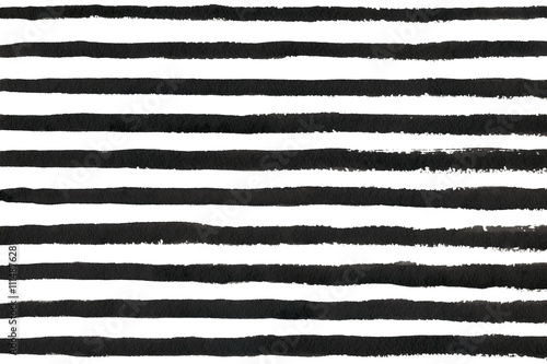 Watercolor black stripe grunge pattern. photo