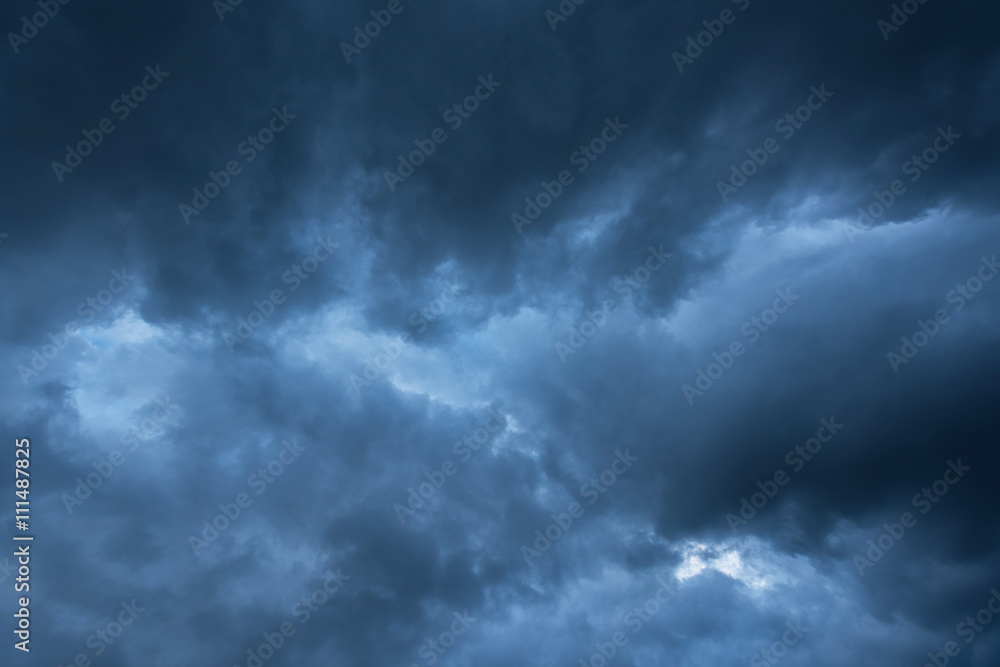 Closeup dark storm cloud before rainy
