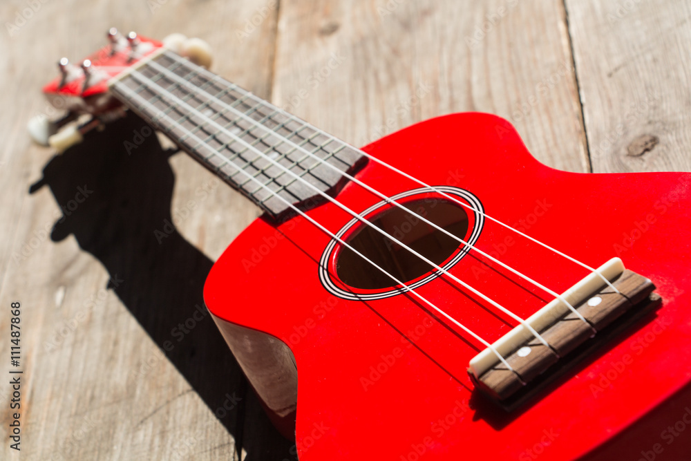 Fototapeta premium Red soprano ukulele