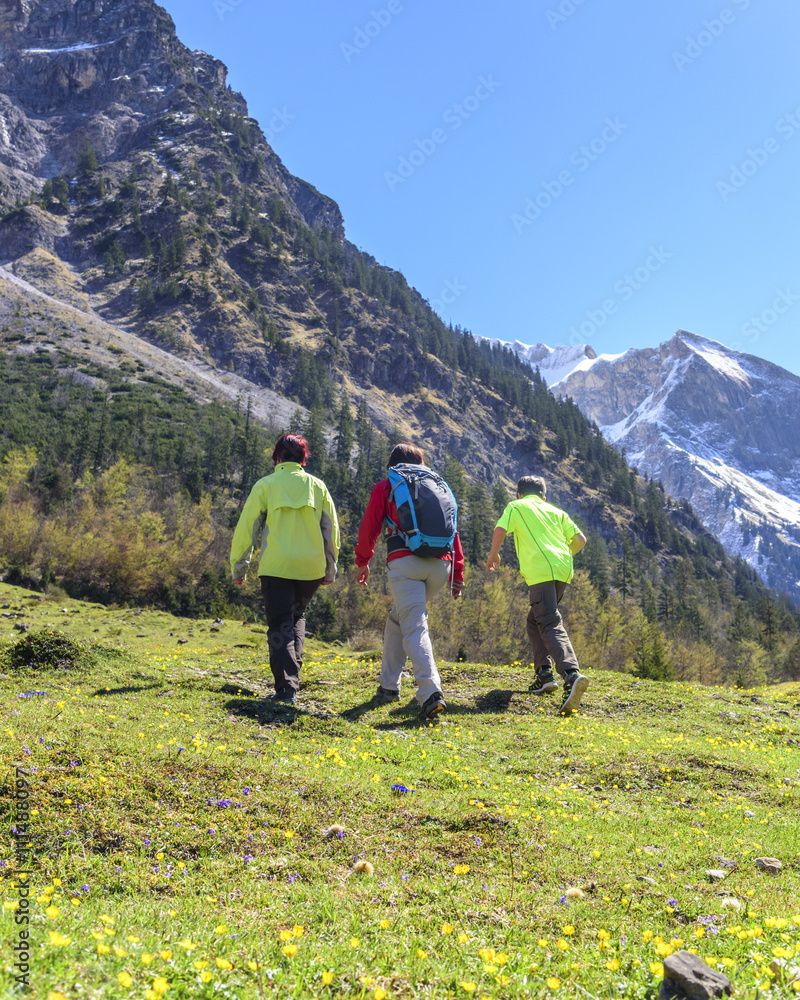 Beim Bergwandern im Allgäu