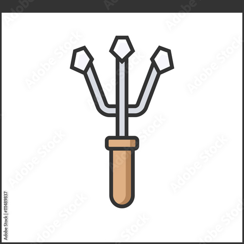 Garden cultivator icon