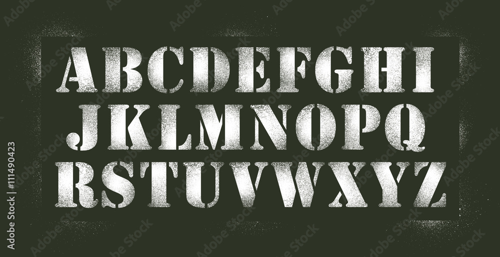 Alphabet au pochoir