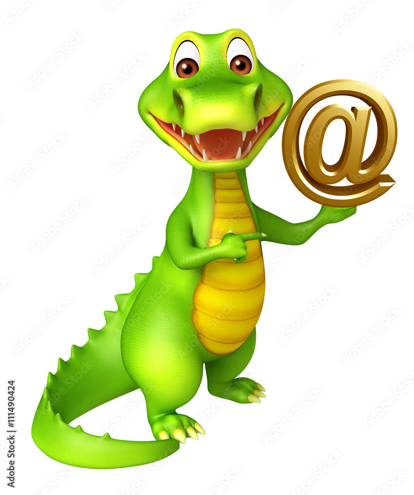 Fototapeta premium cute Aligator cartoon character