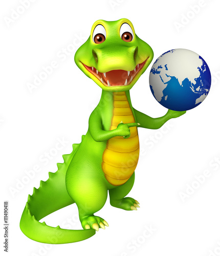 cute Aligator cartoon character