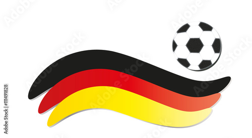 Fußball mit Deutschlandflagge - Banner für Fußballspiele mit Flagge von Deutschland