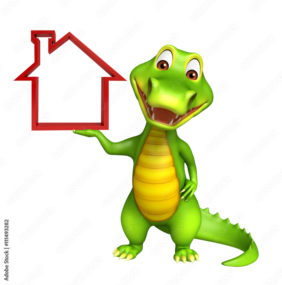Fototapeta premium cute Aligator cartoon character