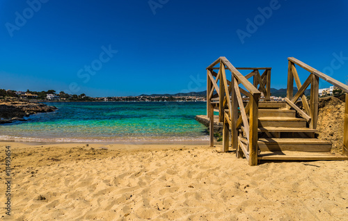 Spain Majorca sand beach at Portocolom © vulcanus