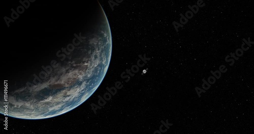 Magellan spacecraft zips past camera as it departs Earth. Data: NASA/JPL photo