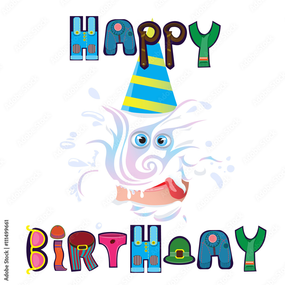 Fototapeta premium beautiful wish happy birthday for any person