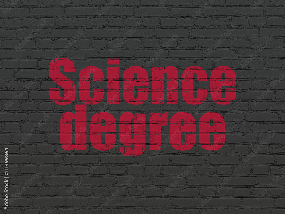 Obraz premium Science concept: Science Degree on wall background