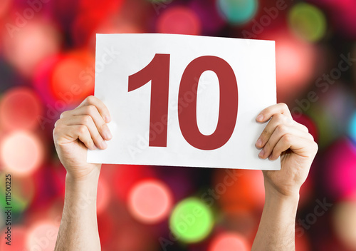 10 placard with bokeh background photo