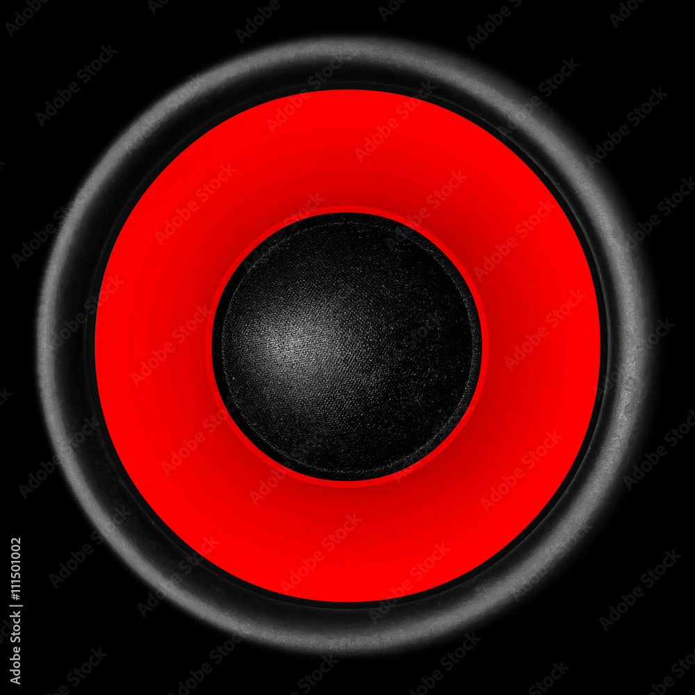 Red audio speaker Red audio speaker