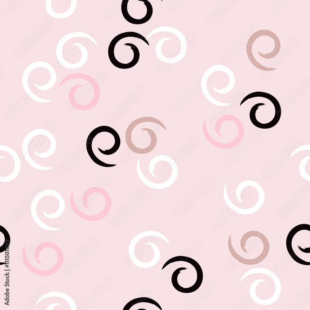 Cute vector geometric seamless pattern. Brush strokes, swirl. Hand drawn grunge texture. Abstract forms. Endless texture can be used for printing onto fabric or paper Cute vector geometric seamless pattern. Brush strokes, swirl. Hand drawn grunge texture. Abstract forms. Endless texture can be used for printing onto fabric or paper