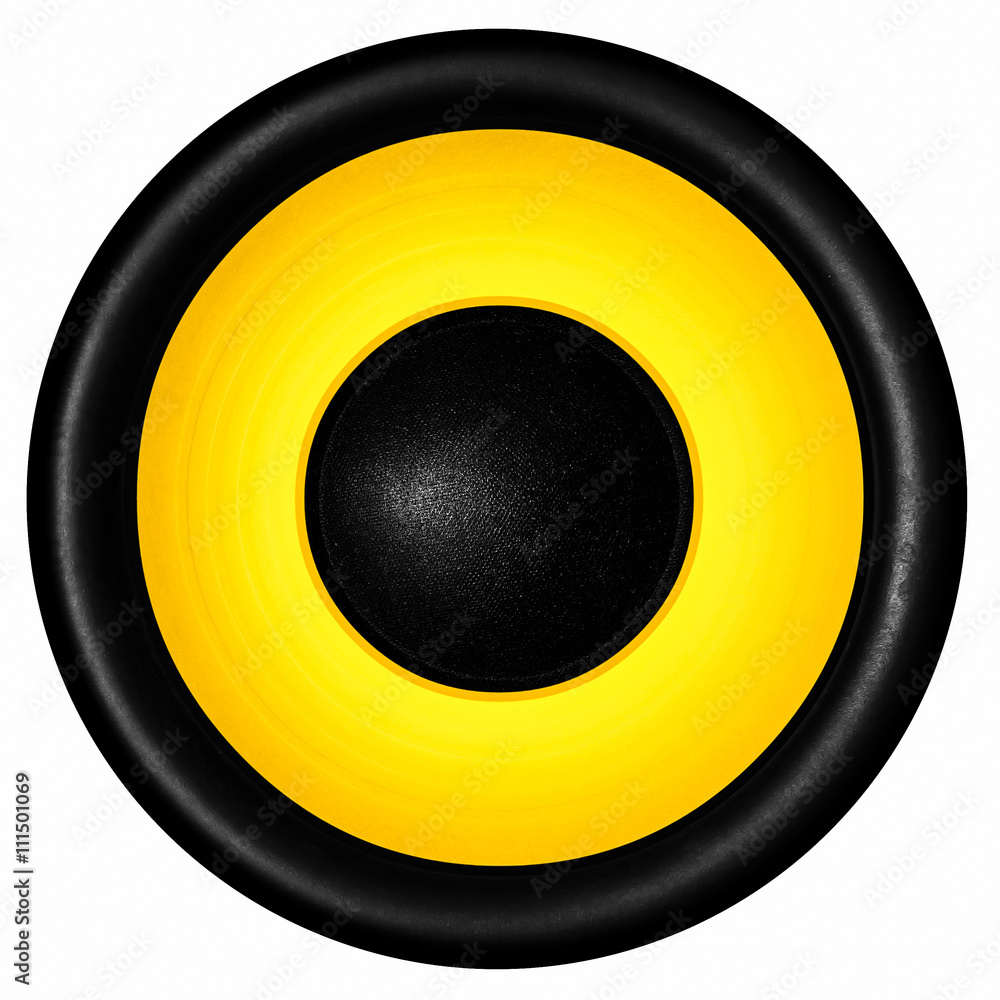Yellow audio speaker Yellow audio speaker