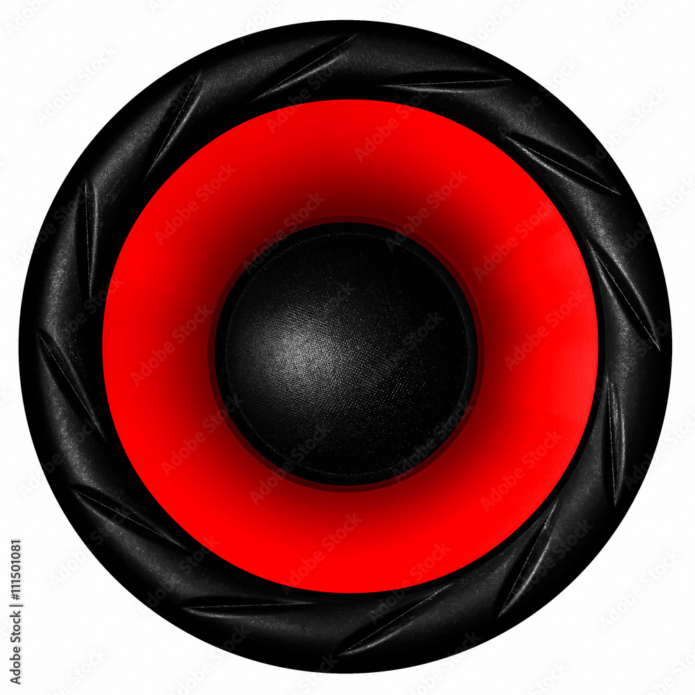 Red audio speaker Red audio speaker