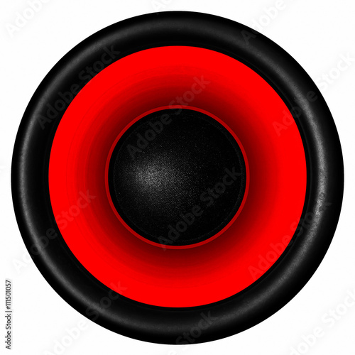 Red audio speaker