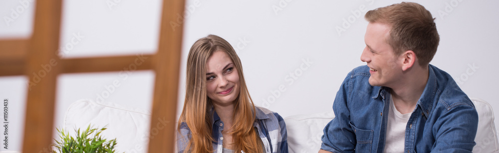 Obraz premium Can't stop smiling when I see you