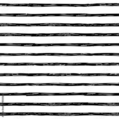 Carta da parati a righe - Carta da parati Seamless pattern with hand drawn stripes