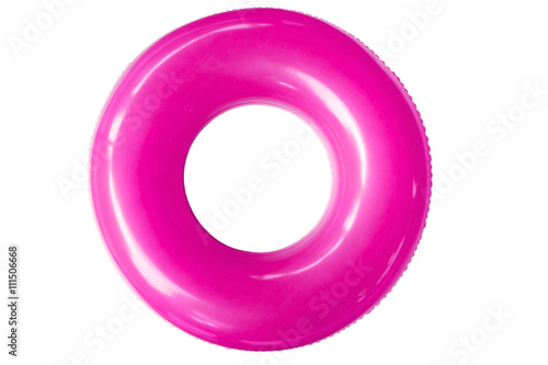 Colorful swim ring isolated on white background.