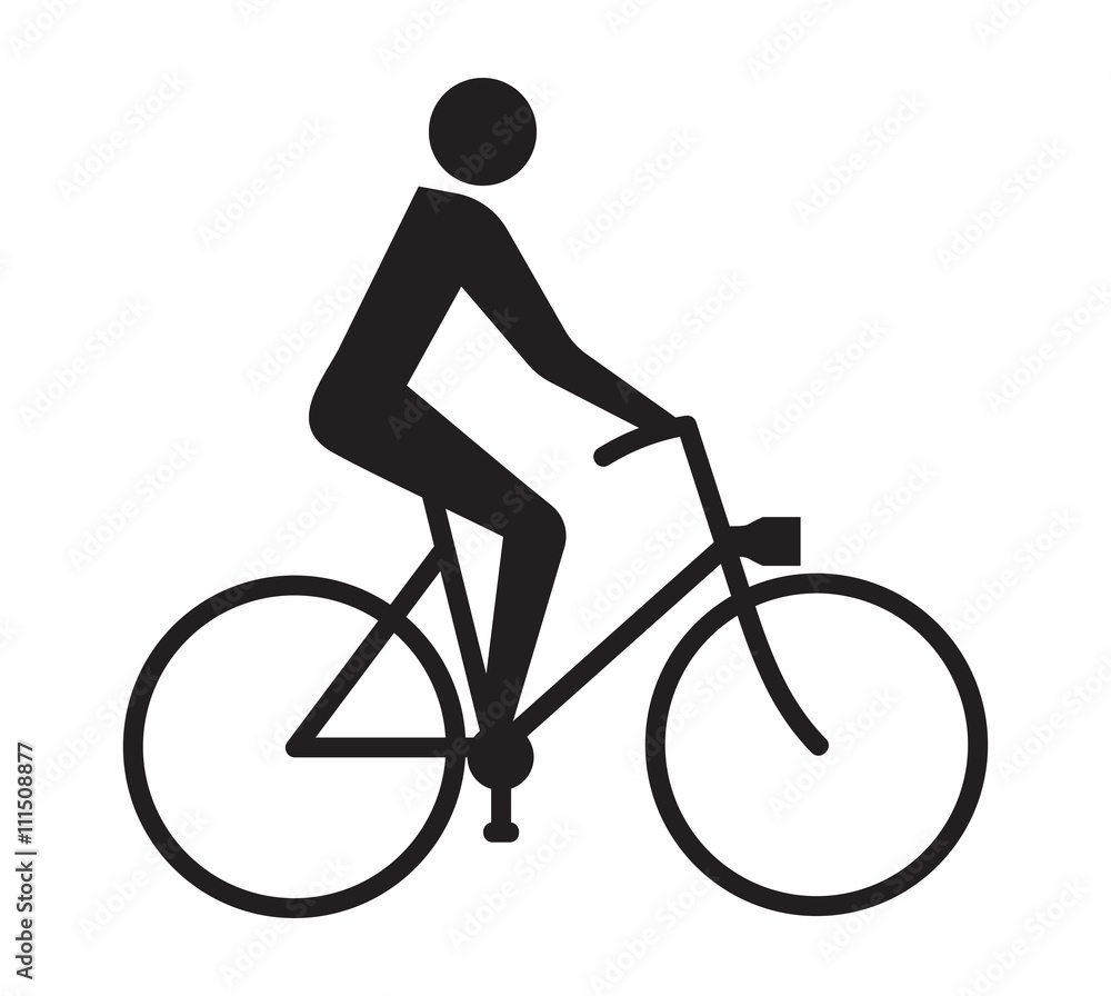 Obraz premium Black bicycle isolated icon