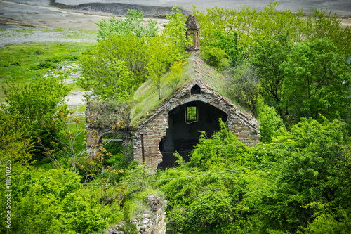 Abandoned overgrown house