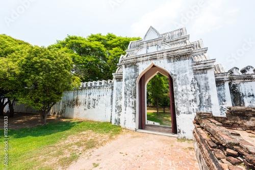 Gate to Phra Narai Ratchaniwet (roal palace) complex, Lopburi, T photo