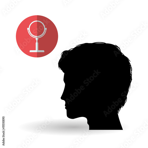 Hair salon design. Hairdressing icon. , vector silhouette style