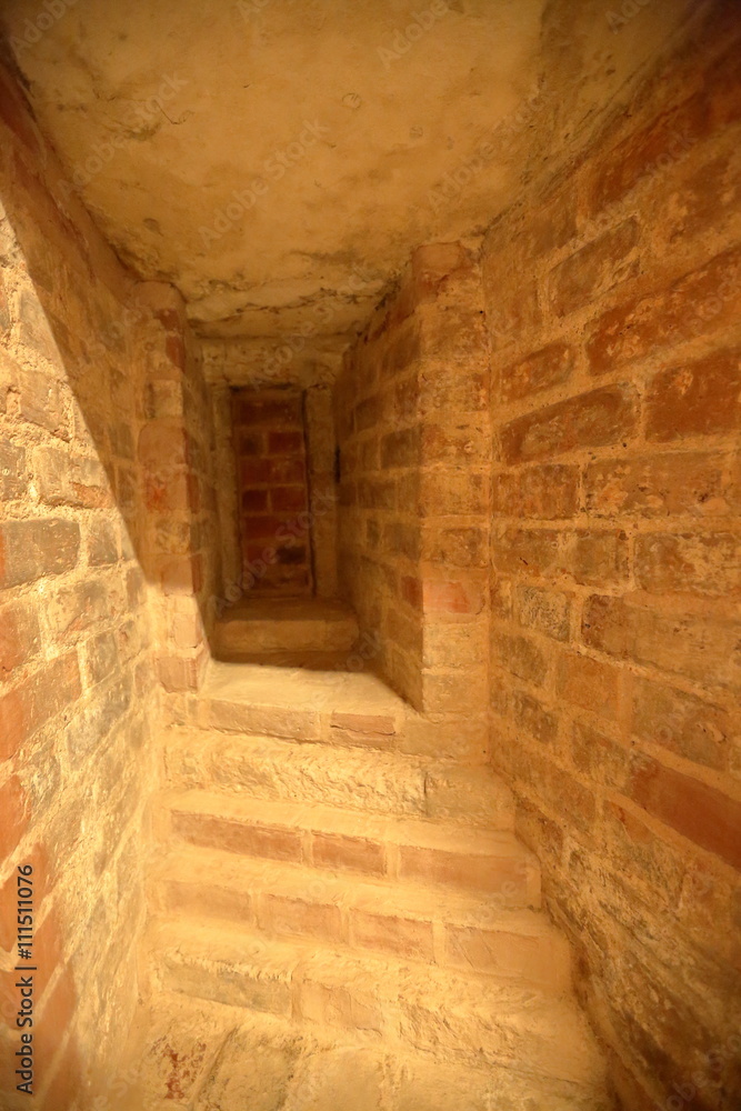 Arch between the rooms of the refractory bricks in the ancient temple Arch between the rooms of the refractory bricks in the ancient temple