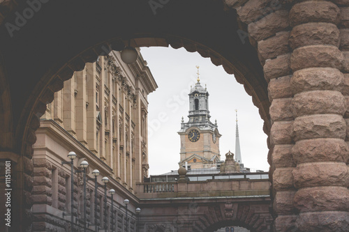 Church of St. Nicholas is the oldest church in Gamla Stan, the old town in central Stockholm, Sweden photo