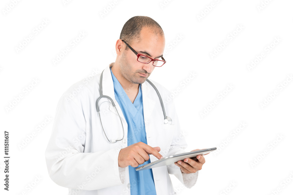 Doctor with tablet Doctor with tablet