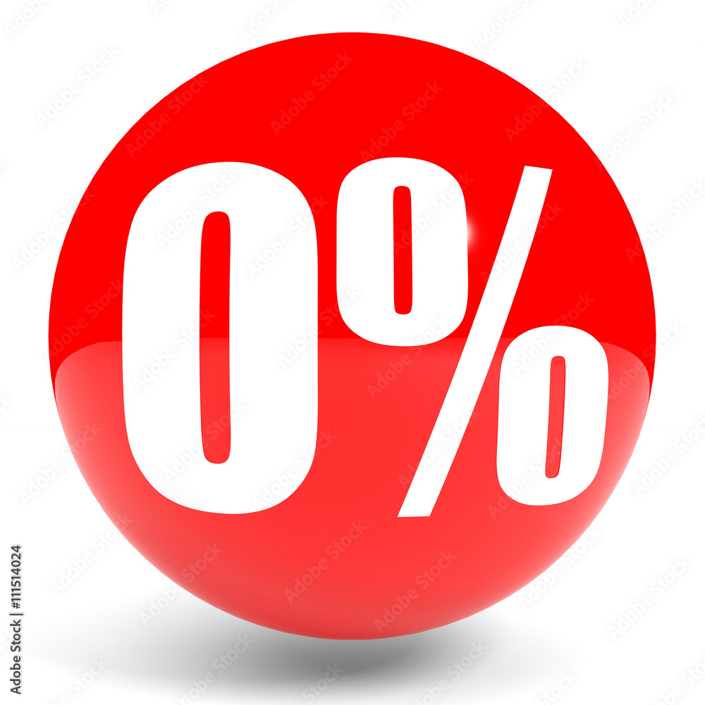 Discount 0 percent off. 3D illustration. Discount 0 percent off. 3D illustration.