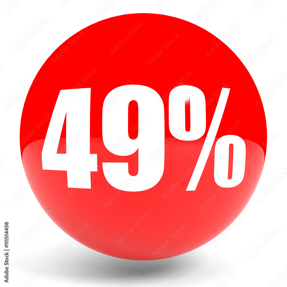 Discount 49 percent off. 3D illustration. Discount 49 percent off. 3D illustration.