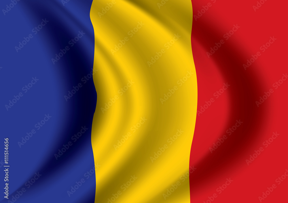 Vector Romania flag blowing in the wind. Background texture. Vector Romania flag blowing in the wind. Background texture.