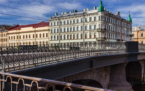 Bridge of the Fontanka River in Saint Petersburg, Russia